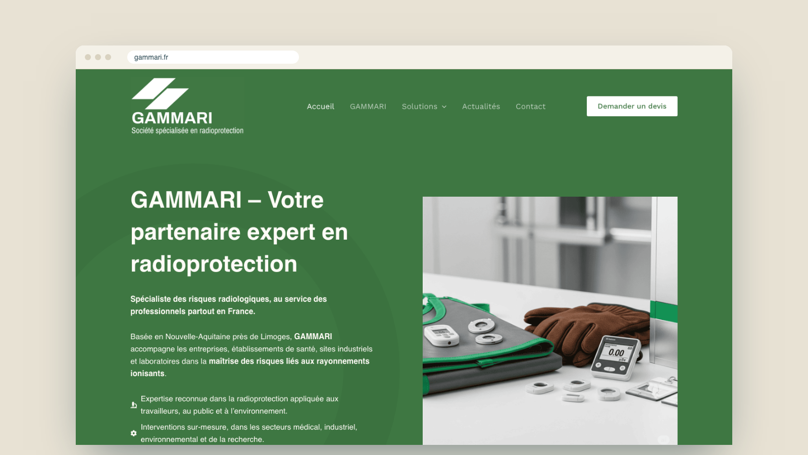 GAMMARI : un site personnalisé, géré par un client autonome